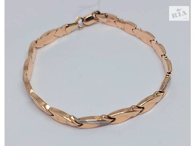 Золотий браслет із червоного та білого золота - Фото 6