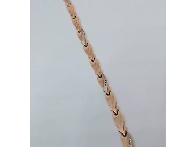 Золотий браслет із червоного та білого золота - Фото 9