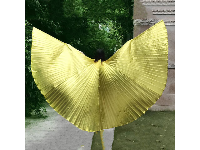 Золоті крила RESTEQ для шоу і танців - блискучі декоративні крила для вечірки, фотосесій і карнавалів - Фото 1