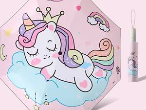 Зонт детский складной Unicorn 18636 110х58 см