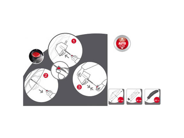Парасолька Knirps U.200 Black (Kn95 2200 1001) - Фото 4