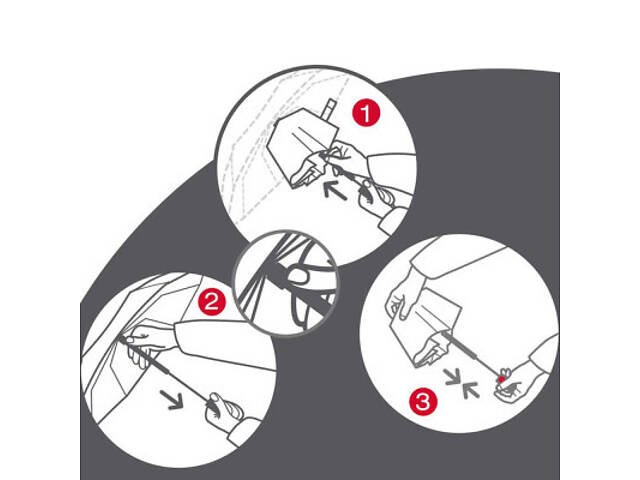Парасолька Knirps X1 Manual Dark Red (Kn95 6010 1510) - Фото 5