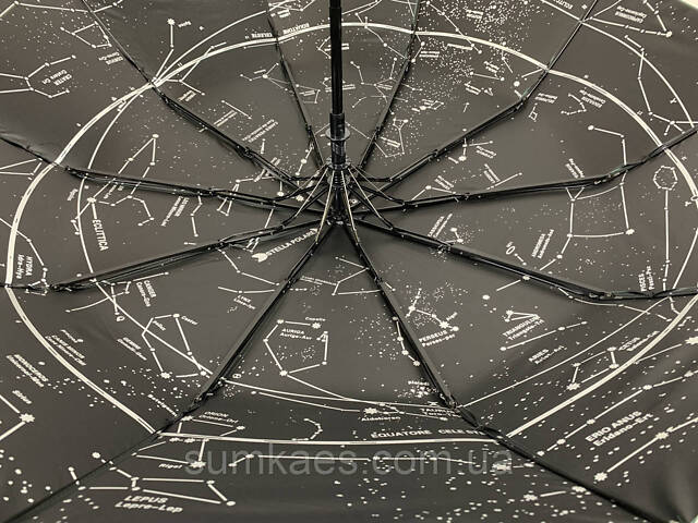 Парасолька напівавтомат однотонна 'Зоряне небо' від Bellissimo, зелена, 019302-5 - Фото 6