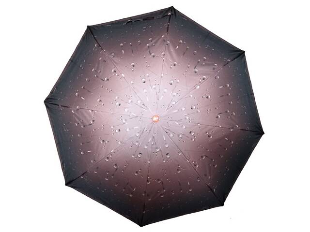 Зонт полуавтомат Toprain 2056 женский на 8 спиц Капли Коричневый - Фото 1