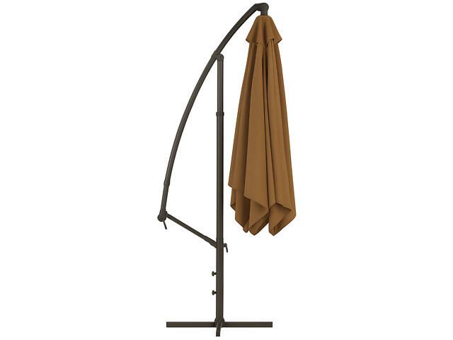 Зонт садовый регулируемый 2,5×2,5 м с наклоном Коричневый + чехол WCG - Фото 7