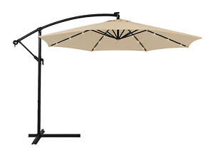 Зонт садовый с LED подсветкой 3м Бежевый + чехол WCG