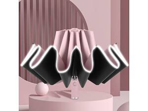 Зонт складной 18524 64х104 см розовый