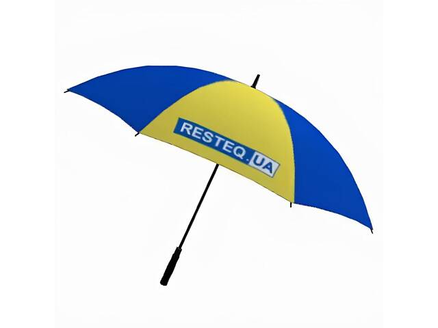 Парасолька у вигляді українського прапора RESTEQ. Парасолька-тростина національна. Велика жовто-блакитна парасолька для двох - Фото 1