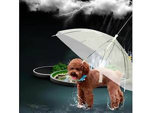 Зонтик для собаки RESTEQ с цепью — удобная и надёжная защита питомца от дождя и солнца на прогулках