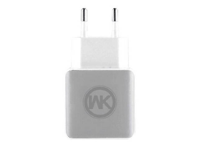 ЗУ сетевое евровилка Blanc WP-U11 2USB 2.1A White WK 340051 - Фото 1