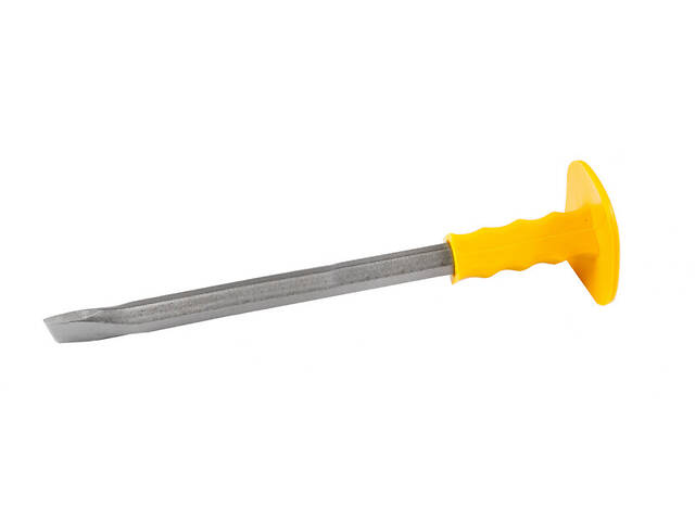 Зубило будівельне MASTERTOOL з захисною ручкою TPR 350х19х23 мм 03-0350 Зубило будівельне MASTERTOOL з захисною ручкою TPR 350х19х23 мм 03-0350