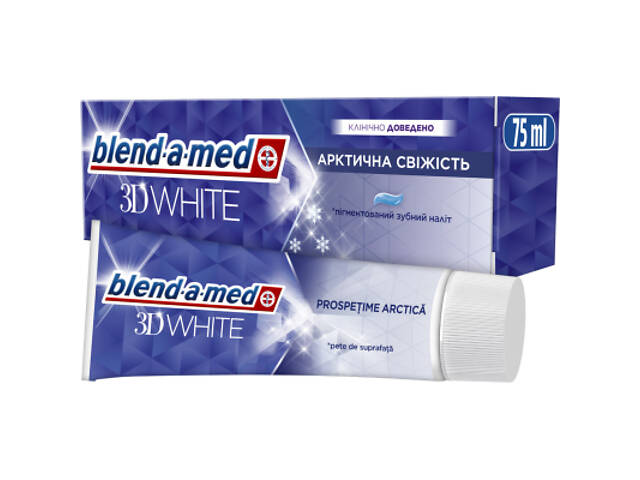 Зубна паста Blend-a-med 3D White Арктична свіжість 75 мл (8006540793039) - Фото 1