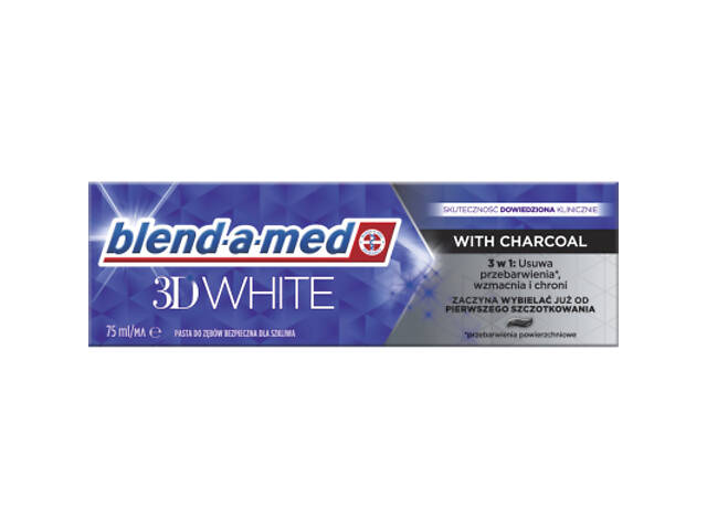 Зубна паста Blend-a-med 3D White З деревним вугіллям 75 мл (8006540793114) - Фото 2