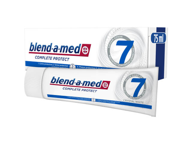 Зубна паста Blend-a-med Complete Protect 7 Кришталева білизна 75 мл (8001090716705) - Фото 1