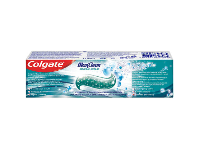 Зубна паста Colgate Max Clean Gentle Mineral Scrub Дбайливе очищення 75 мл (8718951327085) - Фото 4