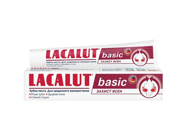 Зубна паста Lacalut Basic Захист ясен 75 мл (4016369961605) - Фото 1