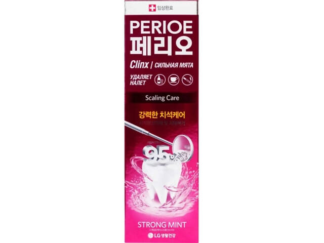 Зубна паста LG Perioe Clinx Cooling Strong Mint Toothpaste 120 г (8801051072846) - Фото 3