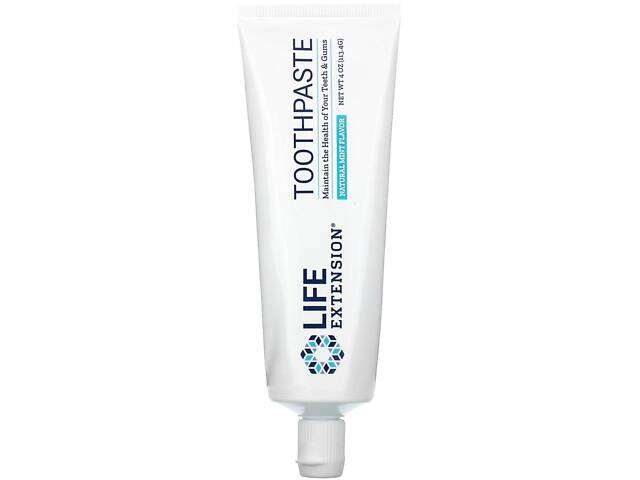 Зубная паста, Toothpaste, Life Extension, с мятой, 113.4 г - Фото 1 Зубная паста, Toothpaste, Life Extension, с мятой, 113.4 г - Фото 1