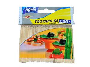 Зубочистки бамбуковые 150 шт 9101 ТМ NOVAX