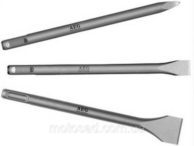 Зубила з шпинделем SDS+ AEG, 2 пласкі зубила і 1- піка, l= 200 мм - Фото 1