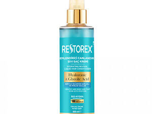 Увлажняющий кондиционер-спрей для всех типов волос Гиалуроновая и гликолевая кислоты Restorex, 200 мл Ливеста