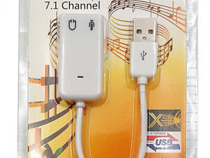Звукова карта USB AUX jack, 2*TRS (Mic + Ear) Virtual 7.1 Channel, RTL