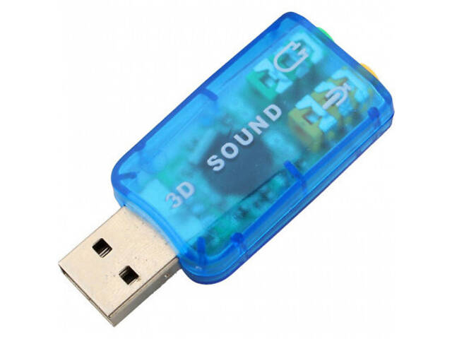 Звукова карта Dynamode USB 6(5.1) blue (USB-SOUNDCARD2.0 blue) - Фото 3