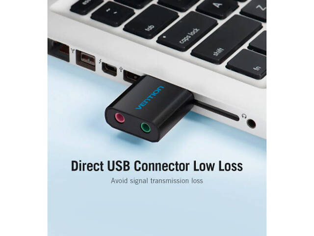 Звукова карта Vention Audio USB 2х3,5mm jack Metal (VAB-S17-B) - Фото 2