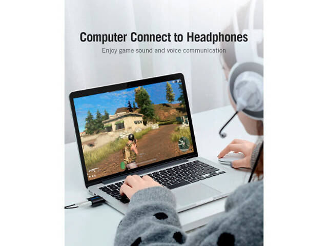 Звукова карта Vention Audio USB 2х3,5mm jack Metal (VAB-S17-B) - Фото 6