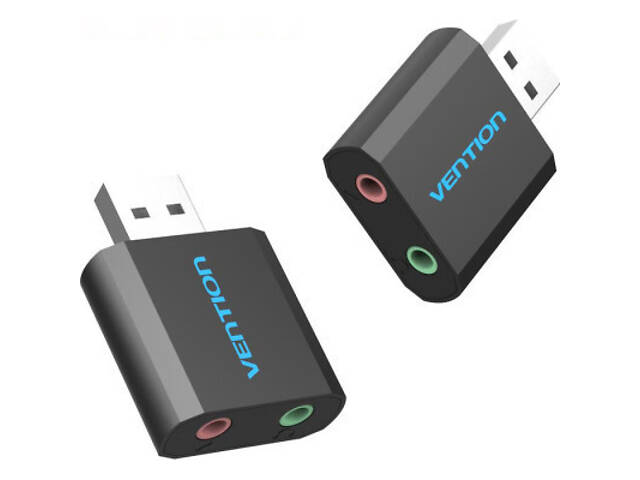 Звукова карта Vention Audio USB 2х3,5mm jack Metal (VAB-S17-B) - Фото 9