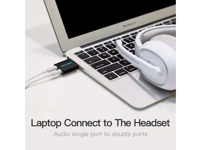 Звукова карта Vention Audio USB 2х3,5mm jack Metal (VAB-S17-B) - Фото 4