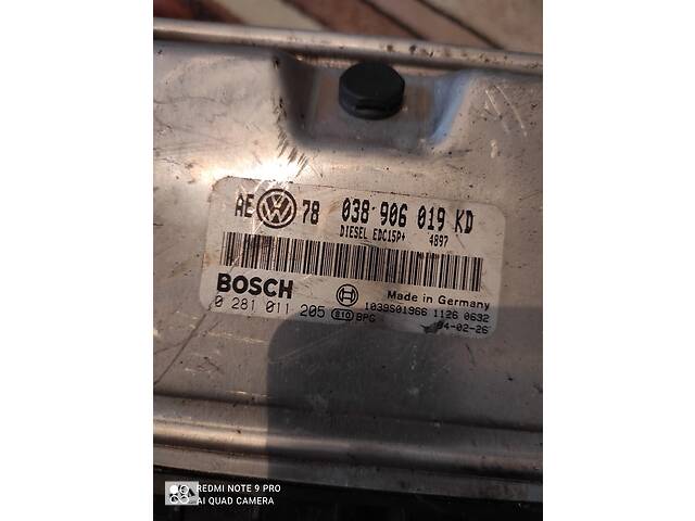 0281011205 038906019KD б.у блок управління двигуном для Volkswagen Passat B5 1999-2005