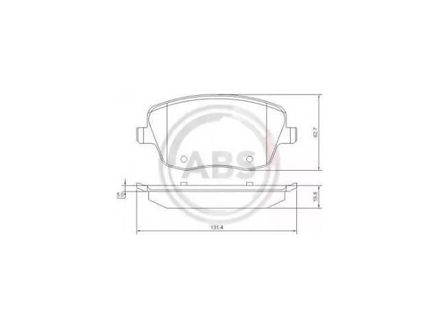 A.B.S. Тормозные колодки перед. VW Polo 02-/Skoda Fabia 99-14 (TRW) (37241)