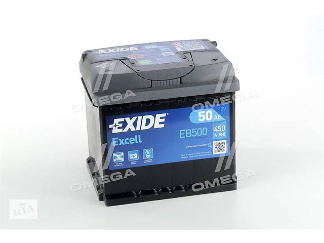 Акумулятор 50Ah-12v Exide EXCELL (207х175х190), R, EN450! КАТ. -10%