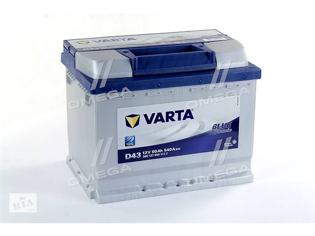 Аккумулятор 60Ah-12v VARTA BD(D43) (242х175х190),L,EN540
