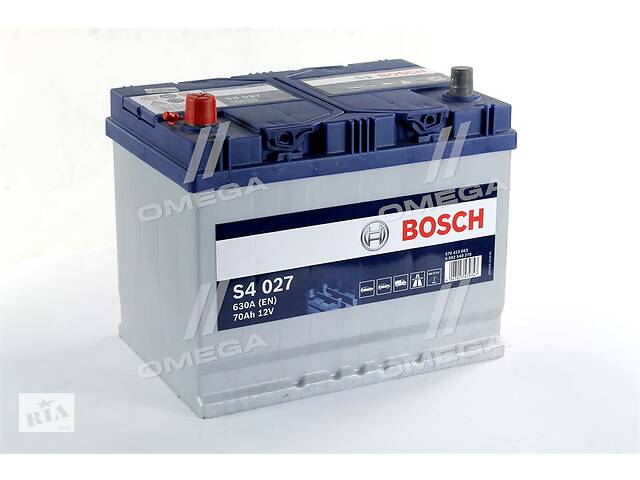 Аккумулятор 70Ah-12v BOSCH (S4027) (261x175x220),L,EN630(Азия)