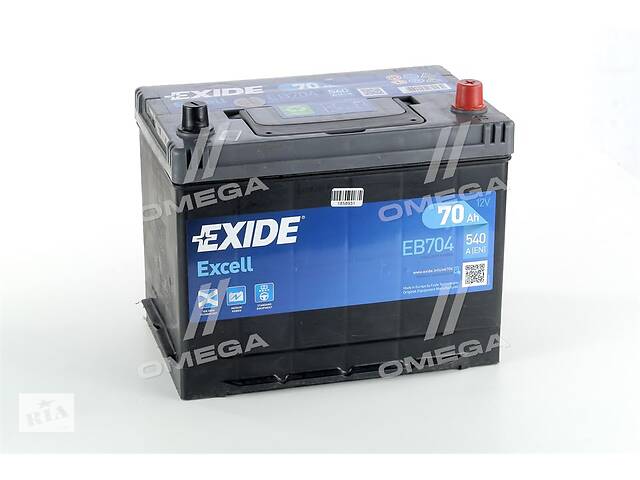 Аккумулятор 70Ah-12v Exide EXCELL(266х172х223),R,EN540 Азия