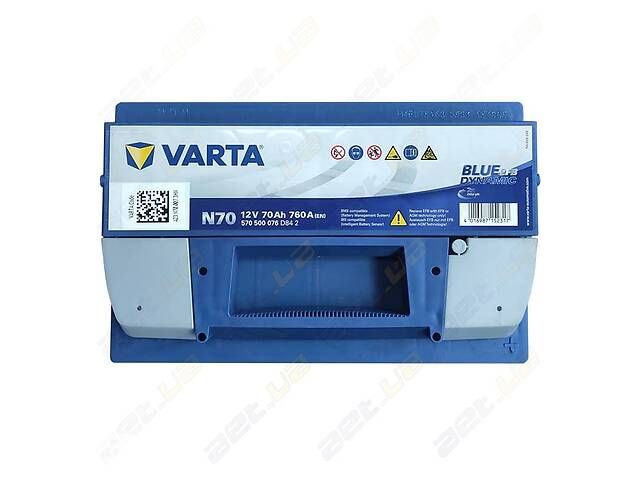 Аккумулятор автомобильный Varta Blue Dynamic Start-Stop EFB (N70) 70Ah R+  760A: Аккумуляторы автомобильные в Одессе на ZAPCHASTI.RIA