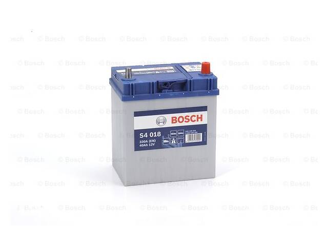 Аккумулятор тонкие клеммы 40Ah-12v BOSCH (S4018) (187x127x227) ,R,EN330 ( Азия) !КАТ. -20%