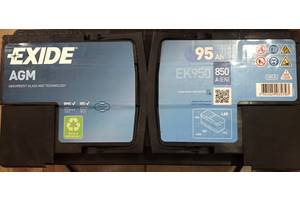 Акумулятори EXIDE AGM EK950, 2022 рік. Новий. 95 Ah.