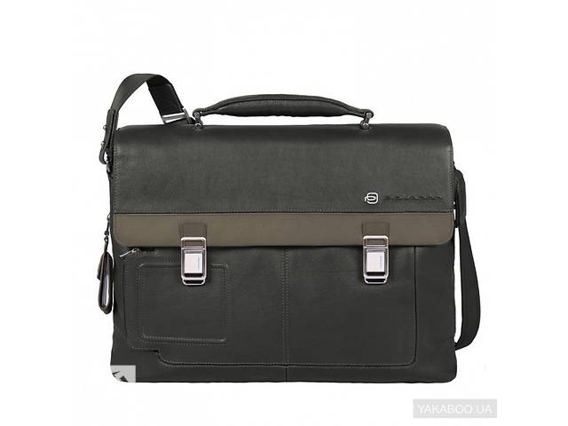 Портфель Piquadro VIBE Grey-Taupe на 2 отделения с 2 фронтальных карманами и с отделением для ноутбу