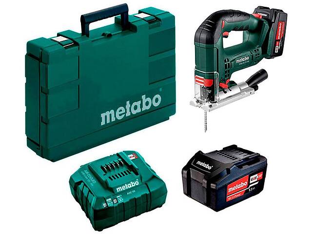 Аккумуляторный лобзик Metabo STAB 18 LTX 100 + 2 акб 18 V 5.2 Ah + з/у + кейс (601003650)