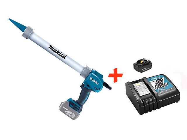 Аккумуляторный пистолет для герметика Makita DCG180ZB+акк.18V 5 Ah+быстрозарядное ЗУ (DCG180RTB)