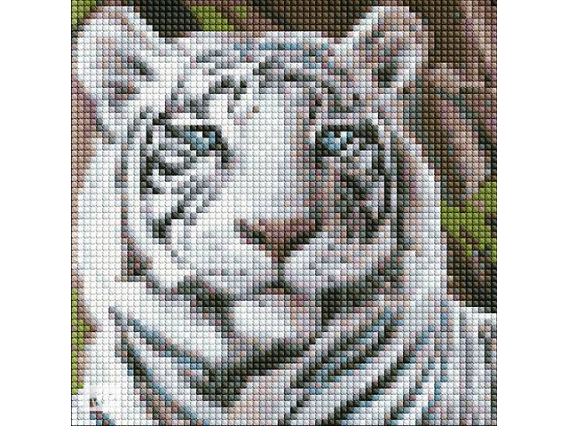 Алмазна мозаїка без підрамника 'Бенгальський тигр' AMC7681 20х20 см