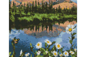 Алмазна мозаїка 'Гірський пейзаж' Ідейка AMO7057 40х50 см