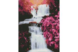 Алмазна мозаїка 'Тропічний водоспад' Ідейка AMO7236 40х50 см