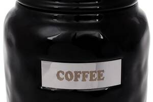 Банка фарфоровая Necollie 'Coffee' 1500мл, черная