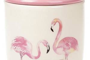 Банка керамическая 'Розовый Фламинго' 500мл с крышкой