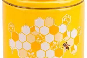 Банка керамическая 'Sweet Honey' 480мл для сыпучих продуктов, желтый