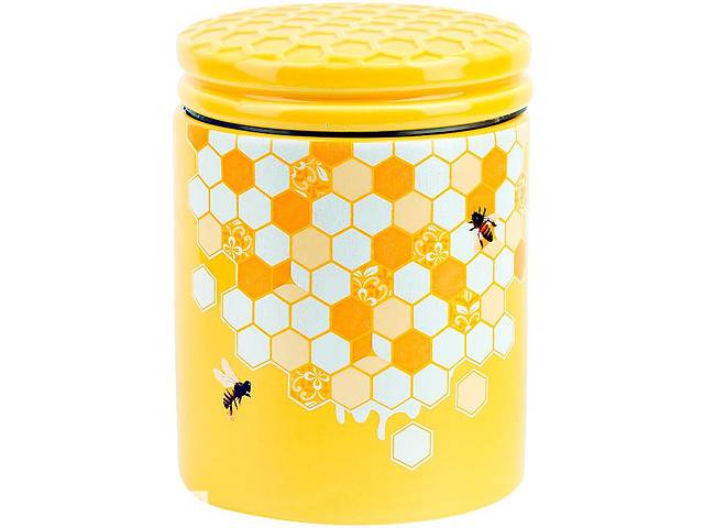 Банка керамическая 'Sweet Honey' 650мл для сыпучих продуктов, желтый